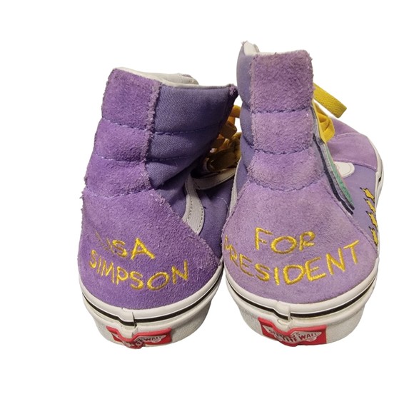 Rare‎ Vans Off The Wall 721356 Purple Simpsons Collab Sneaker Shoes Sz M5.5 W7 - Picture 4 of 11